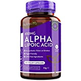Acide Alpha-Lipoïque 650 mg − 120 Gélules Entièrement Végétales très Puissantes − 100% Naturelles, sans Agent de Remplissage Synthétiques − ...