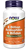 Acidophilus & bifidus 8 billion - 120 gelules végétales - Now foods