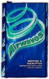 AIRWAVES 5 Etuis de 10 Chewing-Gum sans Sucres aux Goûts Menthol & Eucalyptus 70g