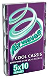 AIRWAVES - Chewing-gum au goût COOL CASSIS, sans sucres - 5 Étuis de 10 dragées - 70g