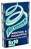AIRWAVES - Chewing-gum au goût MENTHOL & EUCALYPTUS, sans sucres - 5 Étuis de 10 dragées - 70g