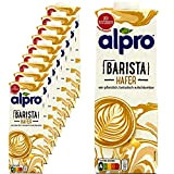 Alpro - Lot de 10 boissons d'avoine Barista 1 litre - Oat Avoine Drink 100 % végétale pour faire mousser ...