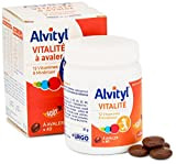 Alvityl - Comprimés Vitalité - 12 vitamines et 8 minéraux - Dès 6 ans, goût chocolat - 40 comprimés