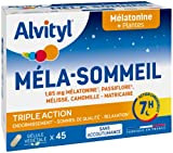Alvityl Méla-sommeil – 45 nuits – Mélatonine + 3 plantes + vitamine B6 – Triple action sur le sommeil et ...