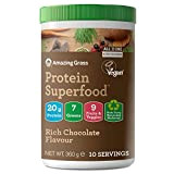 Amazing Grass Protein Superfood, Poudre Alimentaire de Protéines Bio et Végane aux Fruits et Légumes, Saveur Chocolat, 10 Portions, 360 ...
