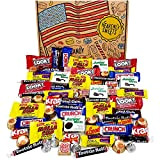 American Chocolate Candy Boîte cadeau – USA Miniatures Candies – Panier cadeau pour anniversaire, Noël, calendrier de l'Avent américain – ...