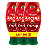Amora Ketchup Nature flacon 850g - Lot de 3