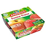 Andros Dessert fruitier à la pomme et fraise - Les 4 pots de 100g