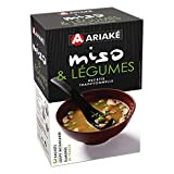 Ariaké Soupe instant Miso & légumes, recette traditionnelle - Les 3 sachets, 33g