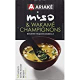 Ariaké Soupe intant Miso & wakamé champignons, recette traditionnelle - Les 3 sachets, 11g