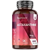 Astaxanthine 18mg, 180 Gélules Vegan (6 Mois) - 5% d'Astaxanthine Pure et Hautement Biodisponible à Partir de 18 mg d'Algue ...