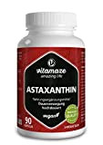Astaxanthine Capsules Haut Dosage & Vegan, 4 mg Pure Astaxanthine Naturelle en Poudre provenant D'Algues, 90 Capsules pour 3 Mois, ...