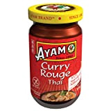 AYAM Pâte de Curry Rouge | 100% Ingrédients Naturels | Saveurs Authentiques | Facile à cuisiner | Curry Thaï | ...