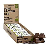 Barre protéinée au chocolat vegan/végétale BIO [d'Allemagne] sans soja, sucre ajouté ou lactosérum avec graines germées - barres protéinées végétales ...