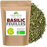 Basilic BIO Feuille Coupée - Feuilles de Basilic séchées au soleil 100% Naturelles - Sachet Fraîcheur Biodégradable Refermable (100G)
