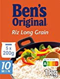 BEN'S ORIGINAL Riz Long Grain 10min 1kg, 5 sachets cuisson de 200g