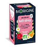 BiOrigine - Infusion bio Anti-stress - Mélisse, camomille & pétales de coquelicots - Ingrédients d'origine naturelle - 20 sachets