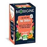 BiOrigine - Thé vert bio - Thé détox - Fleurs de sureau hibiscus reine des prés - 20 sachets