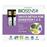 Biosens - Shots Détox Foie Digestion 1.2.3. -J'élimine, J'active, J'agis -Romarin, Pissenlit, Chardon-Marie et Chicorée -Certifié Bio AB Vegan -Sans ...
