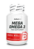 BioTechUSA Mega Omega 3, Supplément nutritionnel sous forme de capsules, 70% d'acides gras oméga-3 EPA et DHA à 70%, 90 ...