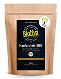 Biotiva Poudre de protéine de chanvre bio 1kg - 100% de poudre de protéine de chanvre - 1000g paquet avantageux ...