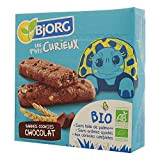 BJORG - Barres Cookies Chocolat Bio "Les P'tits Curieux" - 8 Biscuits Individuels pour Enfants - 140 g
