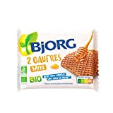 Bjorg Gaufres Miel - Biscuits bio sans huile de palme - Riche en miel - 10 x 58 g