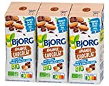Bjorg Lait d'Amande Chocolat Bio - 100% végétal - Pauvre en acides gras saturés - 3 mini briques de 20 ...