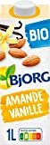 BJORG - Lait d'Amande Vanille - Lait Végétal Bio - Pauvre en Acides Gras Saturés - Lot de 6 Briques ...