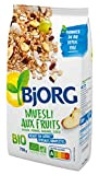 BJORG - Muesli Bio Aux Fruits - Raisin, Pomme, Banane, Coco - Aux Céréales Complètes - Sachet 750 g - ...