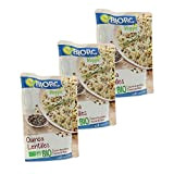 BJORG - Plat Cuisiné Quinoa Lentilles - Plat Préparé Bio - Lot de 3 Doypacks Micro-ondables de 250 g
