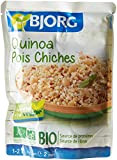 BJORG - Plat Cuisiné Quinoa Pois Chiches - Plat Préparé Bio - Lot de 3 Doypacks Micro-ondables de 250 g