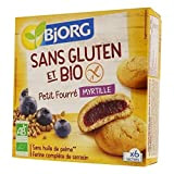 Bjorg Sans gluten Bio Petit Fourrés Myrtille - Sans huile de palme - 180 g