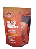 Black Maca Powder Gélatinisée 250G | Améliore la performance athlétique | Maca noire gélatinisée écologique