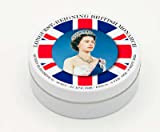 Boîte Personnalisée | Boîte de Bonbons saveur Miel | Reine d’Angleterre Elizabeth II | Famille Royale d’Angleterre (Portrait et Drapeau)