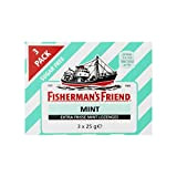 Bonbons à la menthe sans sucre | Fisherman's Friend | Menthe sans sucre Paquet de 3 3 x 25g | ...