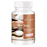 Boron 3mg - 180 comprimés - CURE 6 MOIS - Vegan - Tétraborate de Sodium - Pack familial