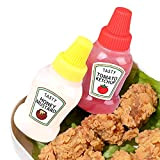 Bouteille de sauce portable - Bouteilles compressibles pour condiments | 2 Pièces Mini Sauce Bouteilles 25ml Ketchup Squeeze Conteneurs Bouteille ...