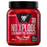BSN N.O.-Xplode Pre Workout en Poudre, Boisson Énergisante avec Caféine, Vitamine C et Zinc, Red Rush, 30 Portions, 390 g, ...