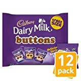 Cadbury Dairy Milk Buttons Chocolate Treat Size Minis 12 Pack 170G