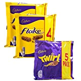 Cadbury sélection de chocolat | 8 x Cadbury Crunchie et 5 x Cadbury Twirl | 13 barres de chocolat