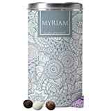CADEAUX.COM Boîte de chocolats Monbana personnalisée - Fleurs - Boite en métal contenant 45 chocolats Monbana différents