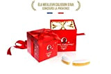 Calissons d'Aix - Boîte Cube Rouge Luxe 280g - 20 Calissons aux Melons et Amandes de Provence