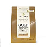 Callebaut Gold 30.4% - Les meilleurs pépites de chocolat au caramel Belge (Brocken) 2,5kg