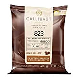 Callebaut N° 823 (33,6%) - Chocolat de Couverture au Lait Belge - Finest Belgian Milk Chocolate (Callets) 400g