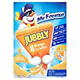 Calypso Jubbly, Ice Lolly - Real Fruit Juice Ice Pop, No Preservatives, Orange Flavour, 8 Ice Lollies (62 ML)