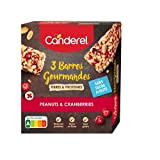CANDEREL - Canderel Barres Gourmandes Peanuts & Cranberries– Riches en Fibres et Protéines, Sans Gluten et Sans Sucre Ajouté | ...