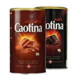 Caotina Noir, dunkle Trinkschokolade, Kakao Pulver mit feinster Schweizer Zartbitter-Schokolade, heiße Schokolade nachhaltig und zertifiziert, 2x500g