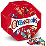 Celebrations - Chocolat de noel - Cadeau Assortiment de Snickers, Twix, Mars et autres, Boîte Octogonale de 385g