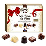 Cémoi – Coffret Le Temps des Fêtes, Assortiment de Noël, Chocolats au Lait, Chocolats Noirs, Chocolats Blancs, Sans Alcool – Fabriqué en France ...